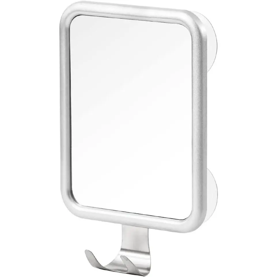 Shower Mirror Fogless for Shaving, Rectangle with 4 Suction Cups Fogless Shower Mirror with Razor Holder Drop-Proof & Rust-Resistant
