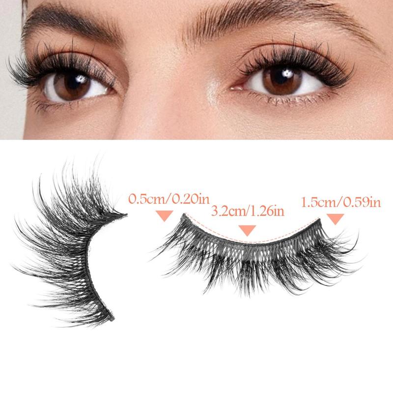 Natural False Eyelashes, 9 Pairs Wispy Cat Eye Faux Strip Lashes, Volumized False Eyelashes for Women and Girls Eye Makeup Enhancement High Quality Eyelashes #TOP PICKS