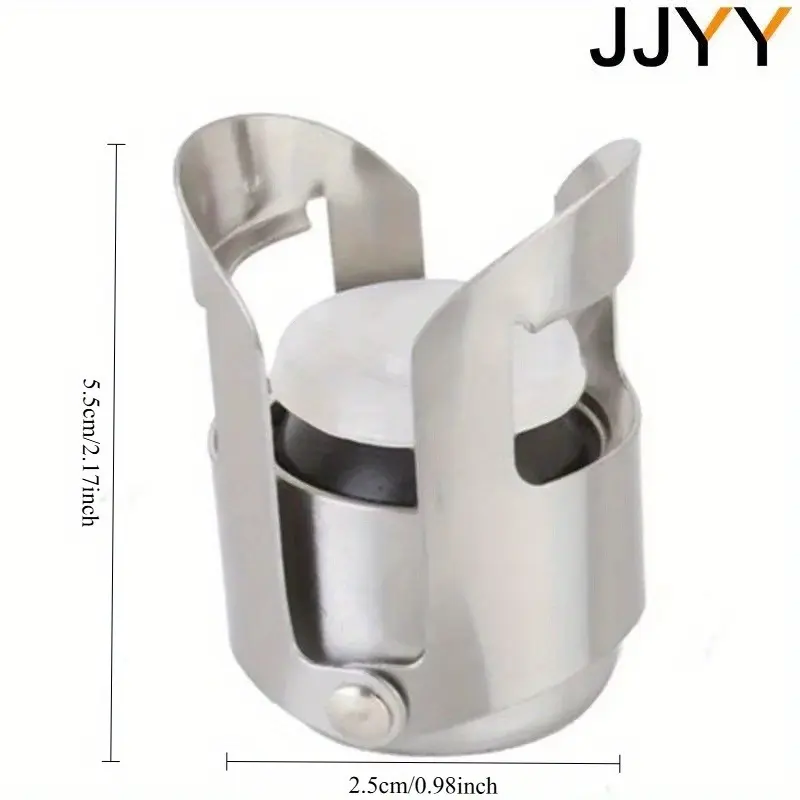 2-Pack Stainless Steel Reusable Vacuum Sealer Stopper For Champagne & Wine Bottles