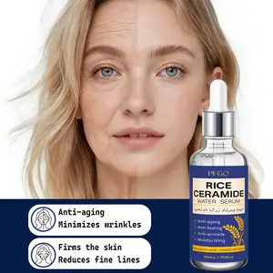 Anti-Wrinkle Rice Essence Serum, Gentle Exfoliating Formula, Hyaluronic Acid & Vitamin E, Moisture-Rich Skin Care