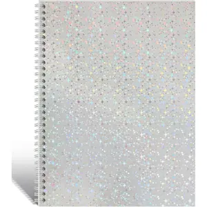 Large Reusable Sticker Book Collecting Album 8.5×11 Inch Sticker Storage Collection Organizer Book for Adult with 40 Sheets Letter Size Blank Release Paper and Holographic Cover