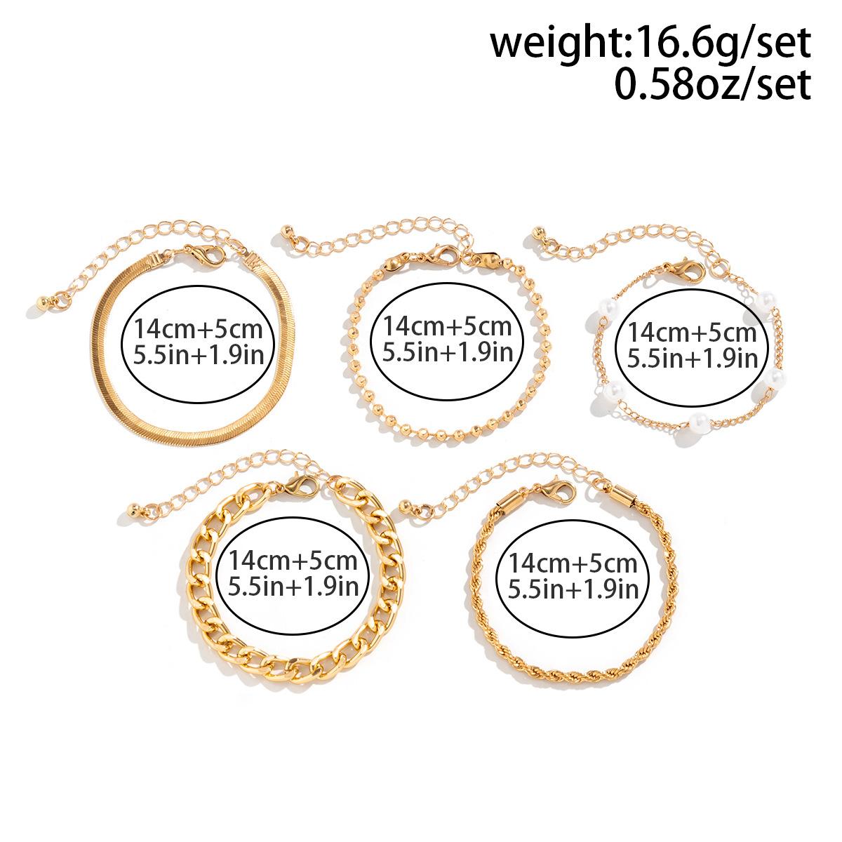 Imitation Pearl Bracelet Set