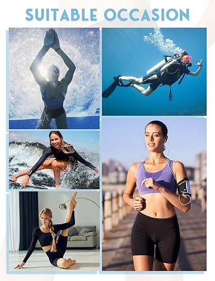 Women's 3-Inch Swim Shorts, Basic High-Waisted Beach Shorts with Pockets + UPF50 Quick-Drying Beach Swim Shorts