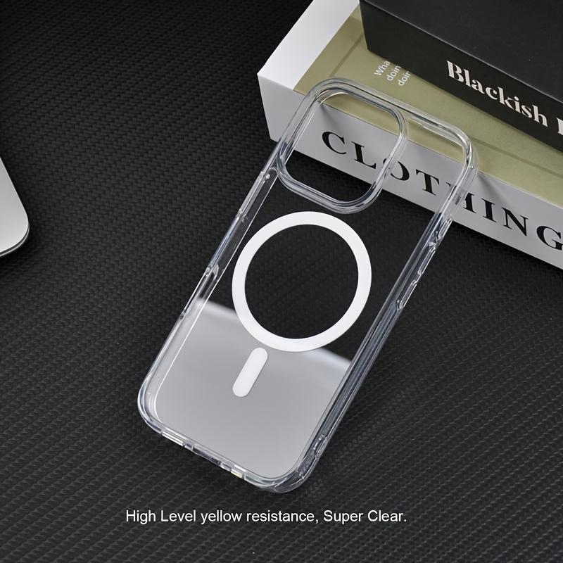 Transparent Magnetic Acrylic Phone Case for Iphone17/16/15/14/13/12,Compatible with Magsafe, Offering Shockproof Protection, Classic Hybrid Design.Anti-fall Decorative Phone Protector Cover, Shockproof Phone Protective Case