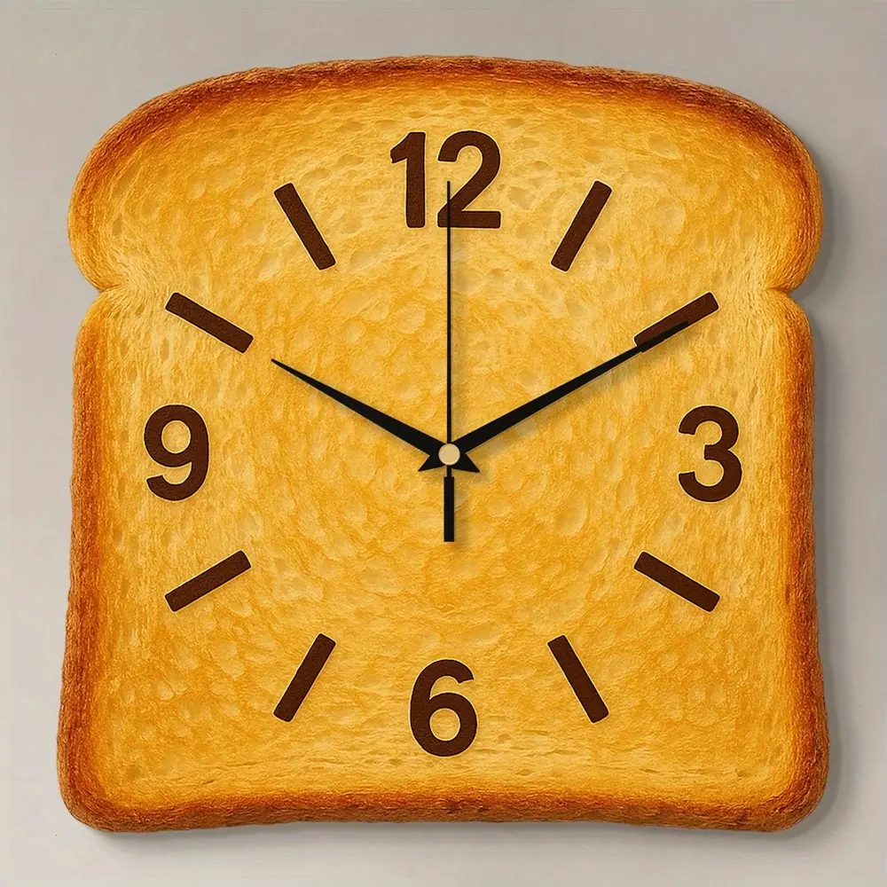 Modern Kitchen Decorative Clock, Round Shape, No Tick Sound, Perfect for Cafes and Homes, Wall-Mounted Quartz Clock