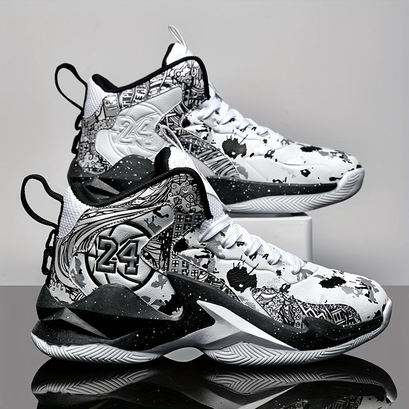 Men's High-Top Basketball Sneakers - Comfortable, Non-Slip, Durable Lace-Up Sneakers for All Seasons