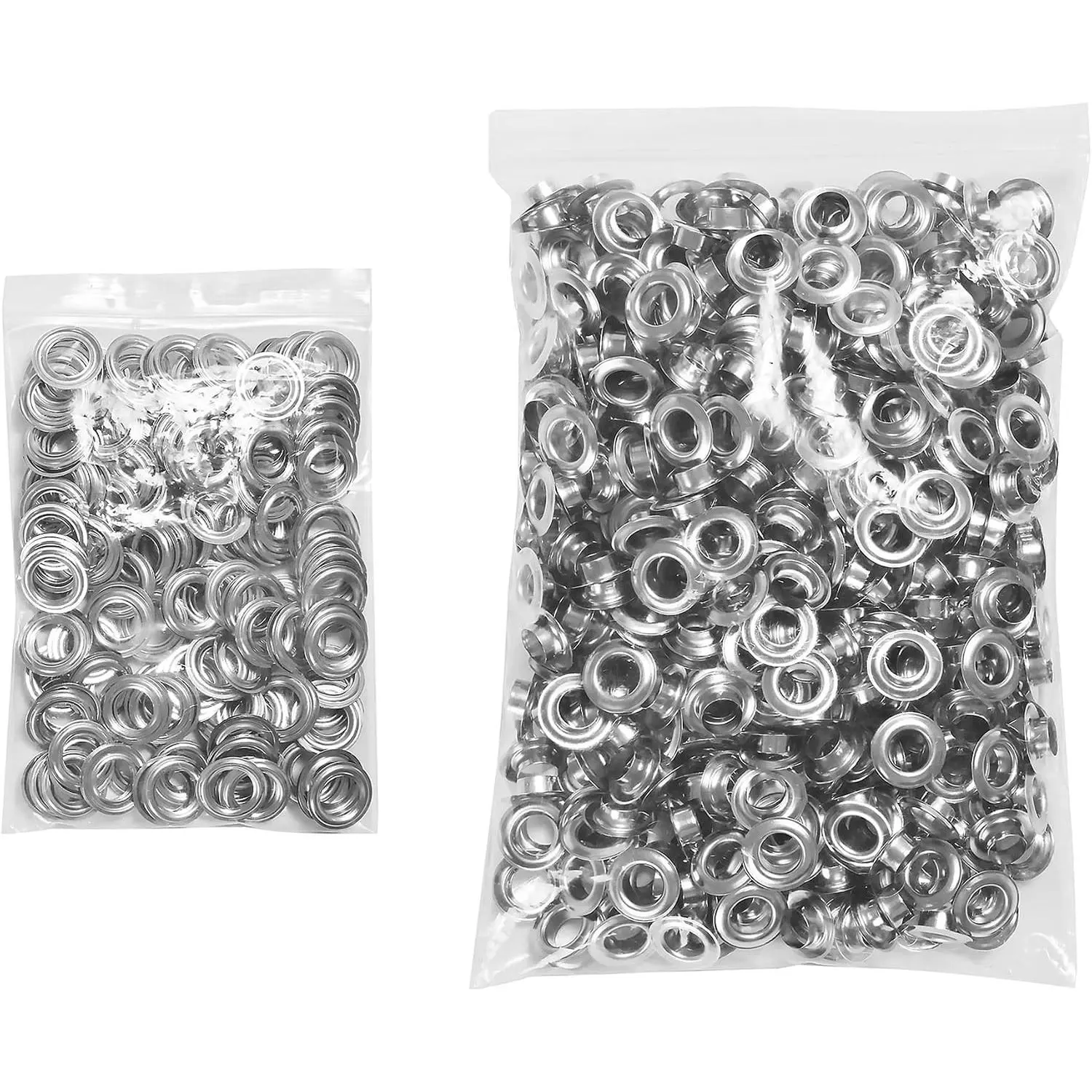1000pcs Grommets 1/2 Inch (12mm) Washers and Grommets Kit for Grommet Tool, Banner & Posters Metal Grommets Eyelets for Fabric Clothes Leather Belt Punching