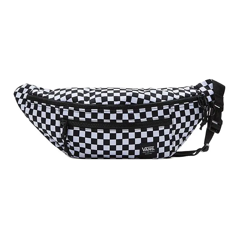 Vans Classic Checkerboard Logo Crossbody and Waist Bag for Men and Women – Black and White