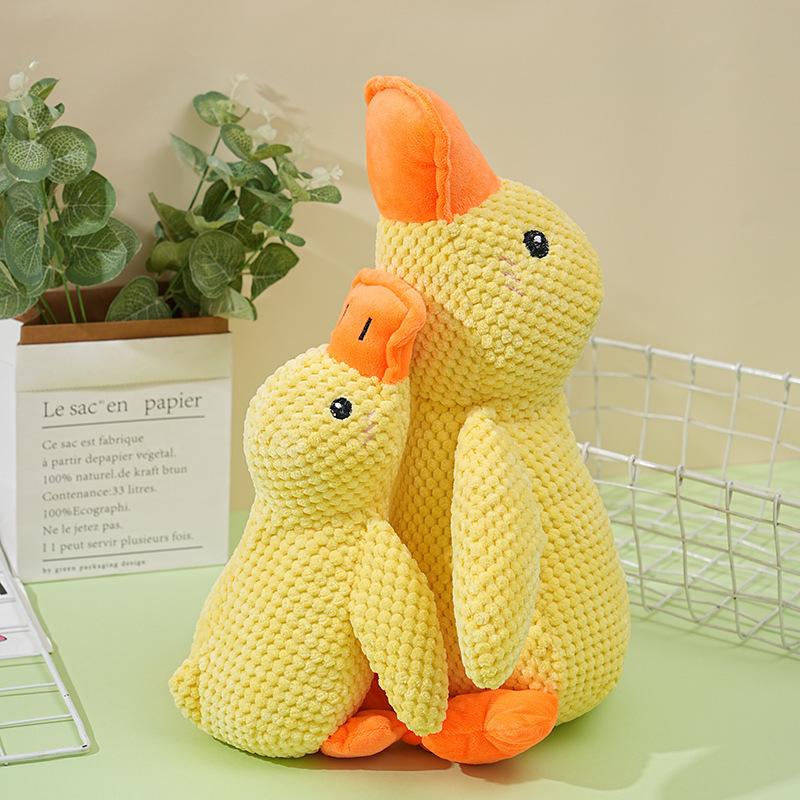 Dog toy plush sleeping duck resistant to biting teeth and sounding to relieve boredom Small and medium-sized dog pet sounding toy