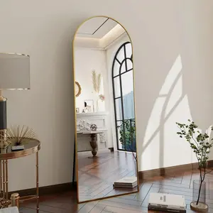 Arched 65"x24" Full Length Floor Mirror  Full Body Standing Mirror Body Dressing Wall-Mounted Mirror for Living Room, Bedroom
