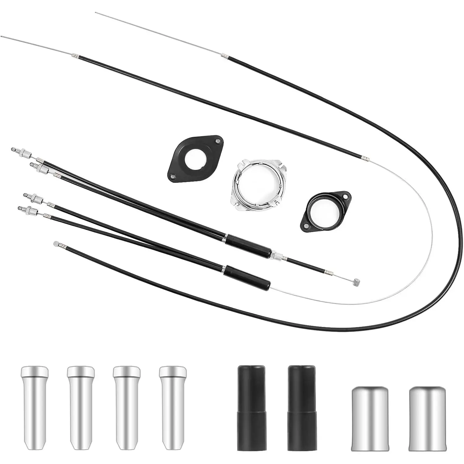 BMX  Gyro  Cables Front + Rear (Upper + Lower) with Spinner Rotor Full Kit, BMX   Lines Set  Wire & Housing  for  Gyro Systems and 20" Bikes, Professional