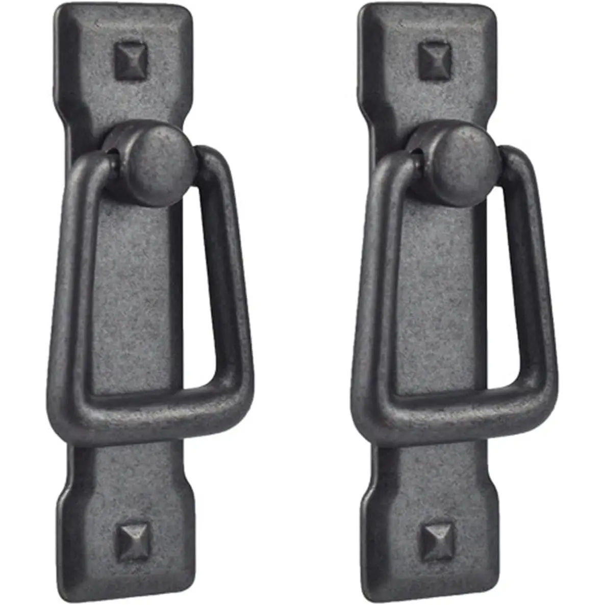 2 Pack  Cabinet Handles, Black | Zinc Alloy Drawer Pulls Hardware Knobs with Screws for Kitchen, Dresser, Cabinet