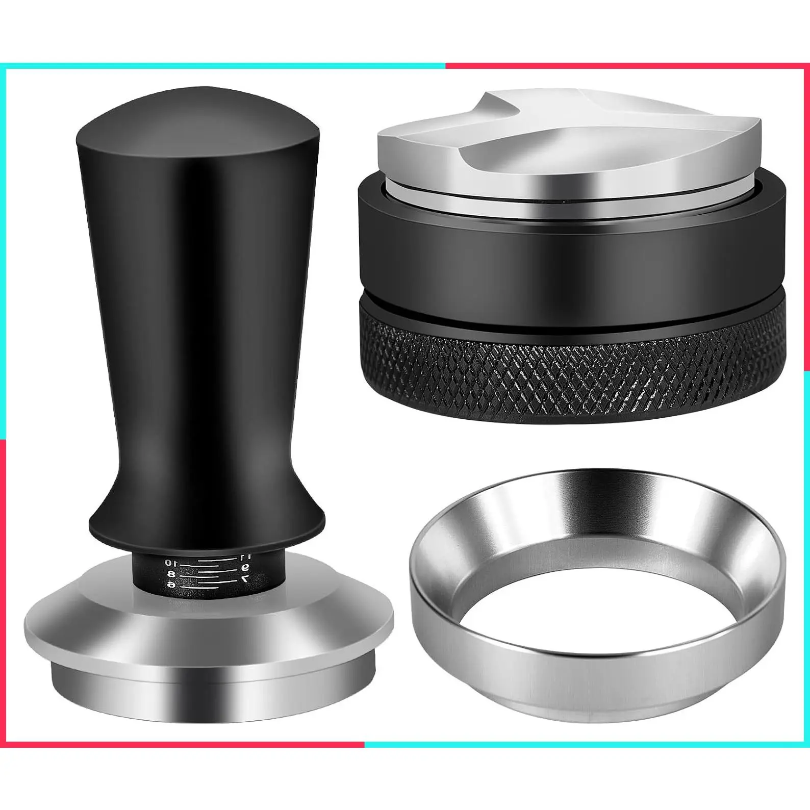 51mm Espresso Accessories Kit with Distributor, Tamper, and Dosing Funnel