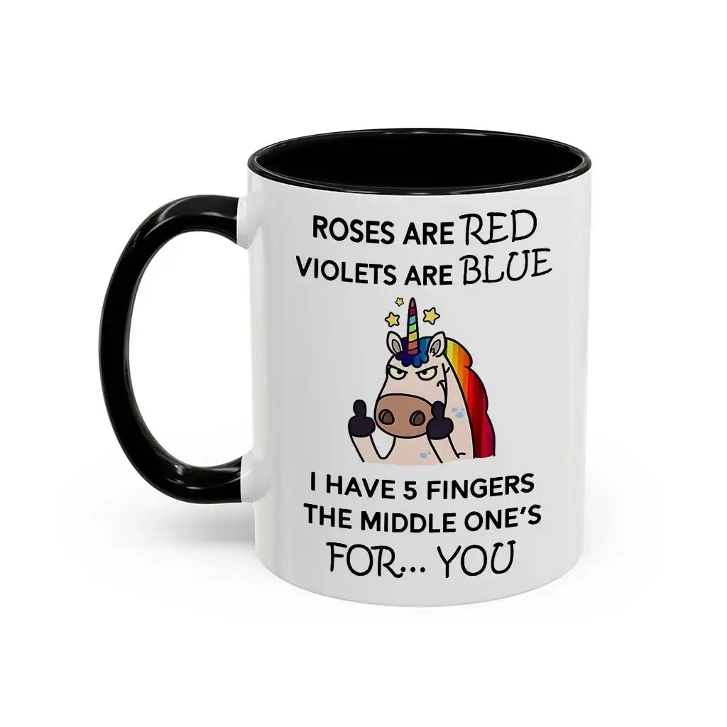 Sassy Unicorn Middle Finger Quote Mug Funny Novelty Coffee Cup Birthday Gift For Colleague
