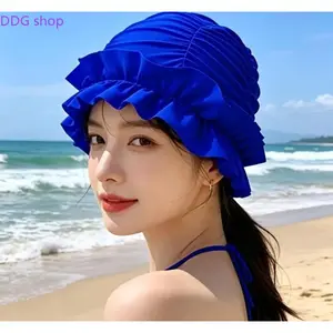 Viral Aesthetic 2-Pack Silicone Swimming Cap for Women, Extra-Large Long Hair Swim Caps Set, Anti-Slip Waterproof Comfy Hair Wrap, No-Snag Stretch Dome Design, Pool Training, Lap Swimming, Beach Travel Essential Must-Have