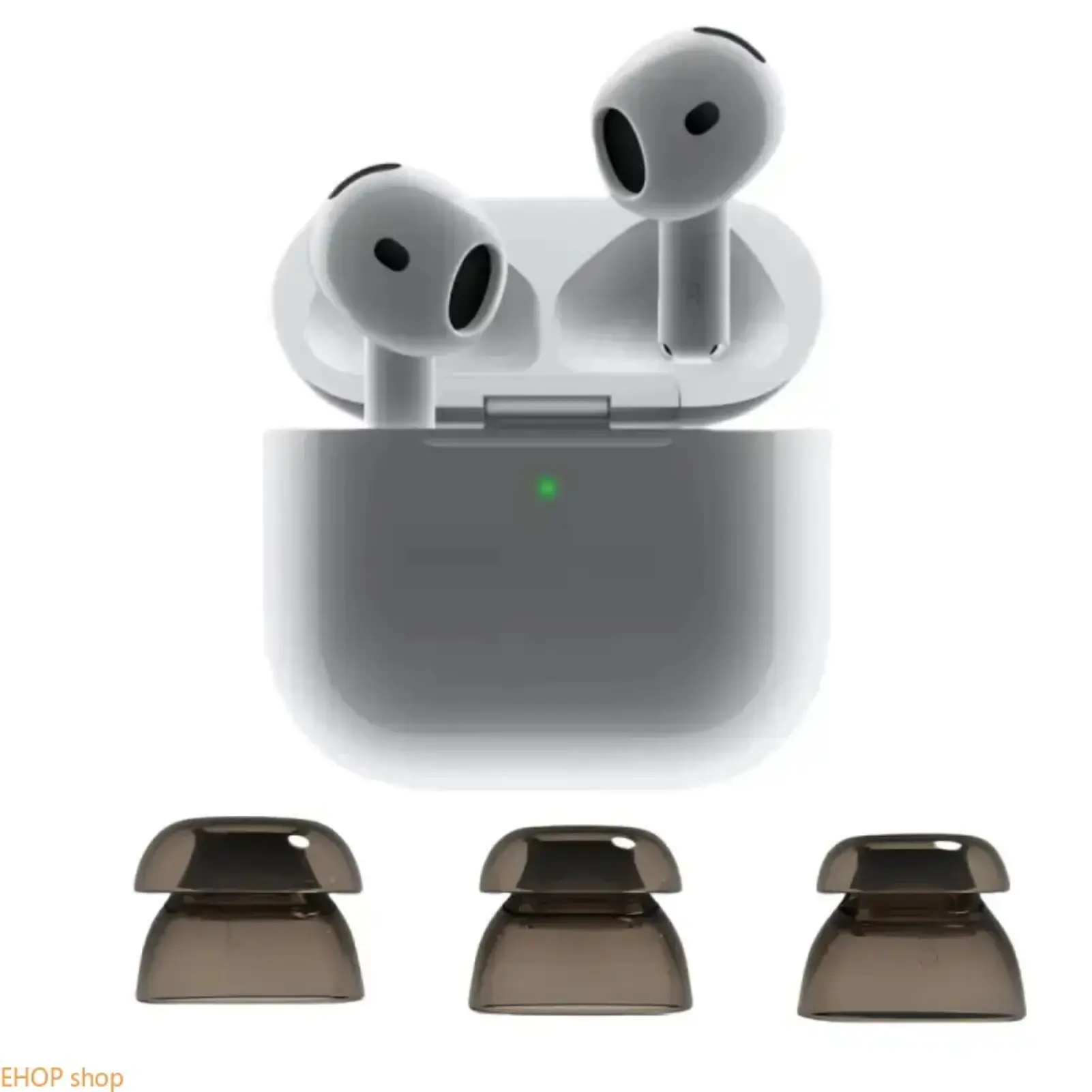 Silicone Anti-Slip Ear Tips For 3 & 4 Gen Wireless Earbuds Suction Cup Self-Adhesive Physical Noise Isolation Replacement Ear Caps Soft Comfort Accessory