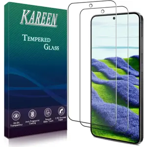 2 Pack Screen Protector for Samsung Galaxy S24 FE Tempered Glass Film, Fingerprint Unlock Support, 9H Hardness, Anti-Scratch, Bubble Free, Easy to Install