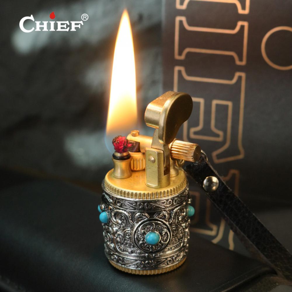 Retro Flint Wheel Lighter Silver Armor Decoration Fat Boy Shape Brass Material Novelty Unique Lighter For Men gift(Without Fuel)