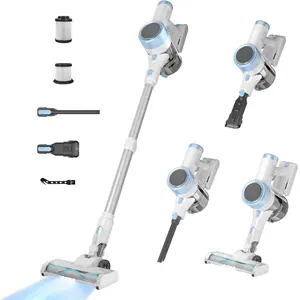 Cordless Vacuum Cleaner, 500W 45Kpa Vacuum Cleaners for , 6-in-1 Stick Vacuums with LED  Screen, Rechargeable Cordless Vacuums for  Carpets Hard Floors, 1.0L Dust Cup