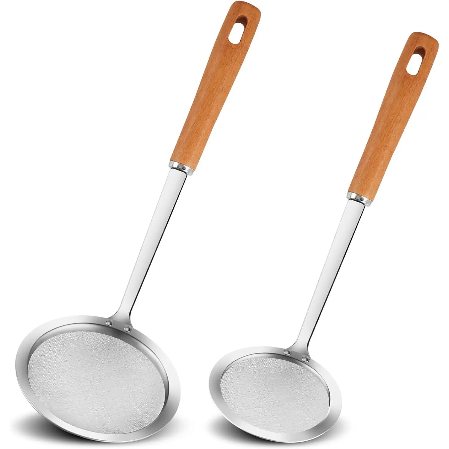 2 count Fine Mesh Stainless Steel Colander Spoon, Hot Pot  Skimmer Spoon, Multi-functional Fine Mesh  Strainer for Skimming  and