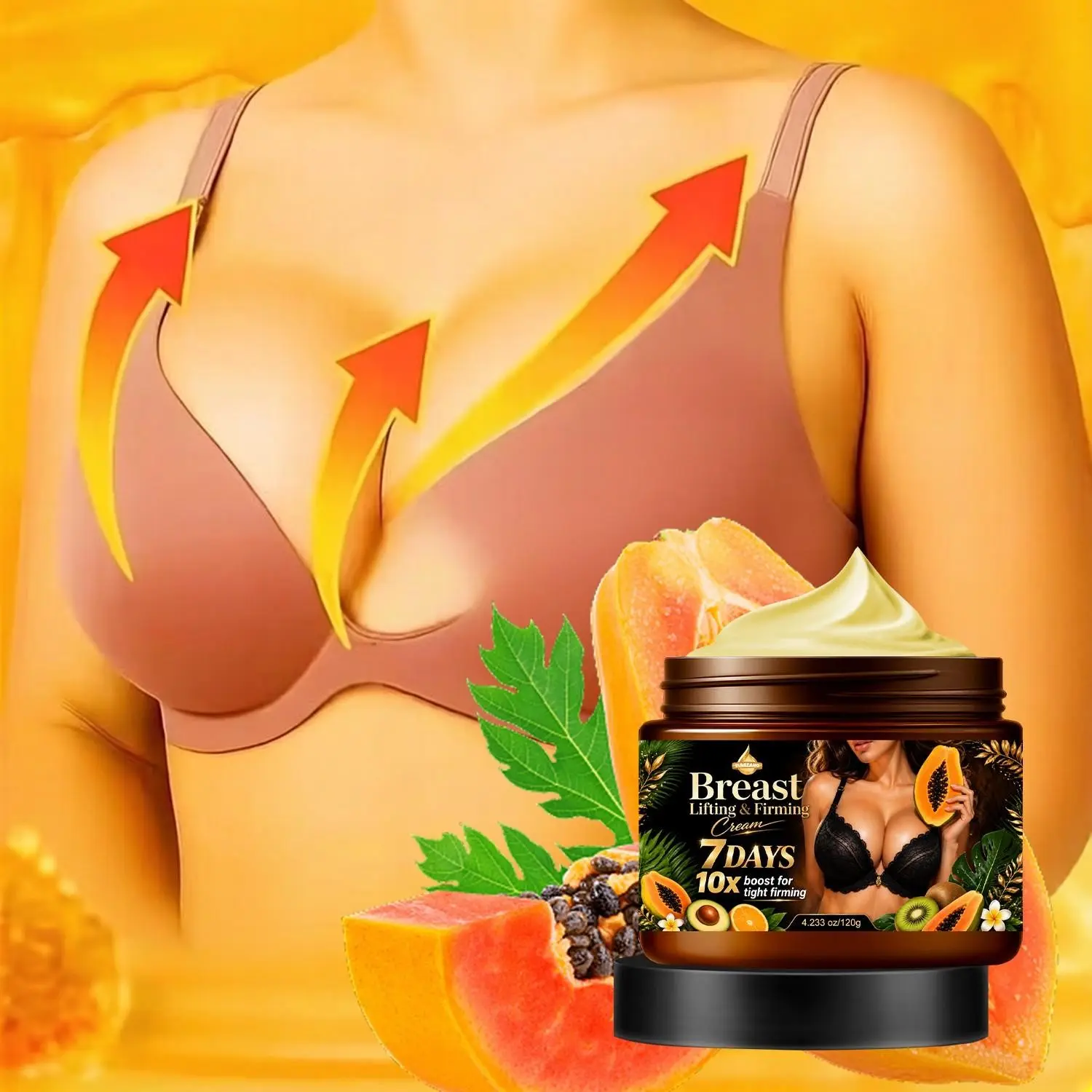 Firming & Elasticity-Boosting Bust Cream (7-Day Firming Experience) & Nourishing Moisturizing Body Lotion; improves elasticity, deeply hydrates without greasiness, suitable for full-body use; bust-lifting care for firm, supple, and toned skin.
