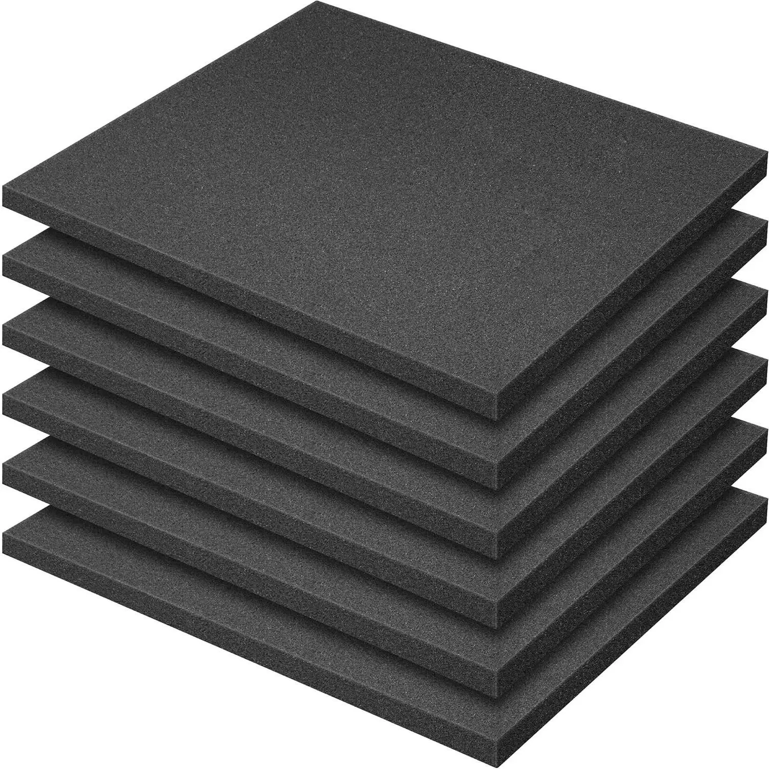 6 PCS Polyurethane Foam Sheet - 16x12x1 Inch Cuttable Foam Inserts for Cases, Packing Foam Pads for Toolbox, Camera Storage and CraftsGift