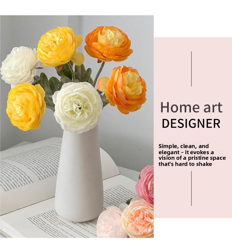 Artificial lily flowers, faux flower arrangements, bouquets for living room and dining table decorations, floral ornaments, peonies, high-end flower arrangements