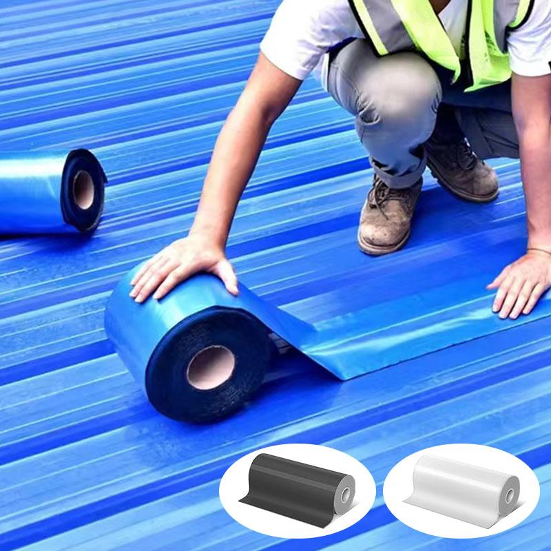 Roof Repair, 1 Roll Repairing Cracks & Loopholes Adhesive Waterproof Tape Suitable for Metallic Surfaces, Wave Tile Container Roofs, Steel Structures, Plastic