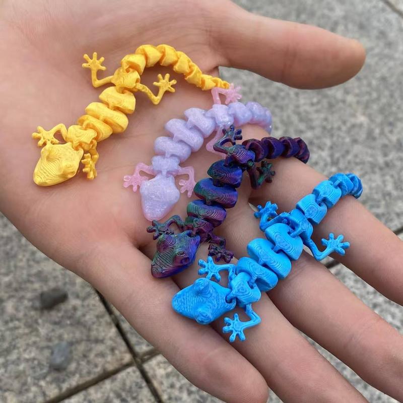 60 Pieces Colorful Gecko Wall Décor – Printed Ornaments for Home, Room, and Holiday Gifts – Assorted Colors