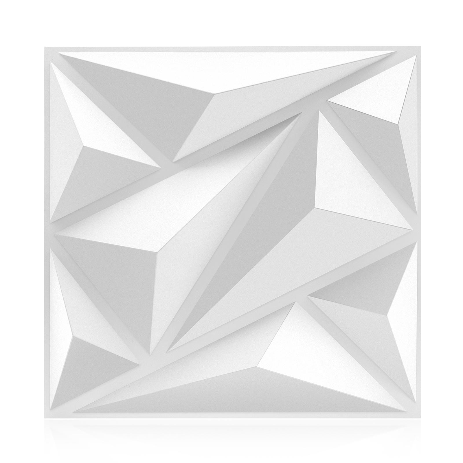 12/20/30PCS 3D Diamond Pattern Wall Panels, PVC Material 3D Wall Decorative Diamonds, Indoor Wall Decoration, 11.8x11.8 Inches, Includes Adhesive