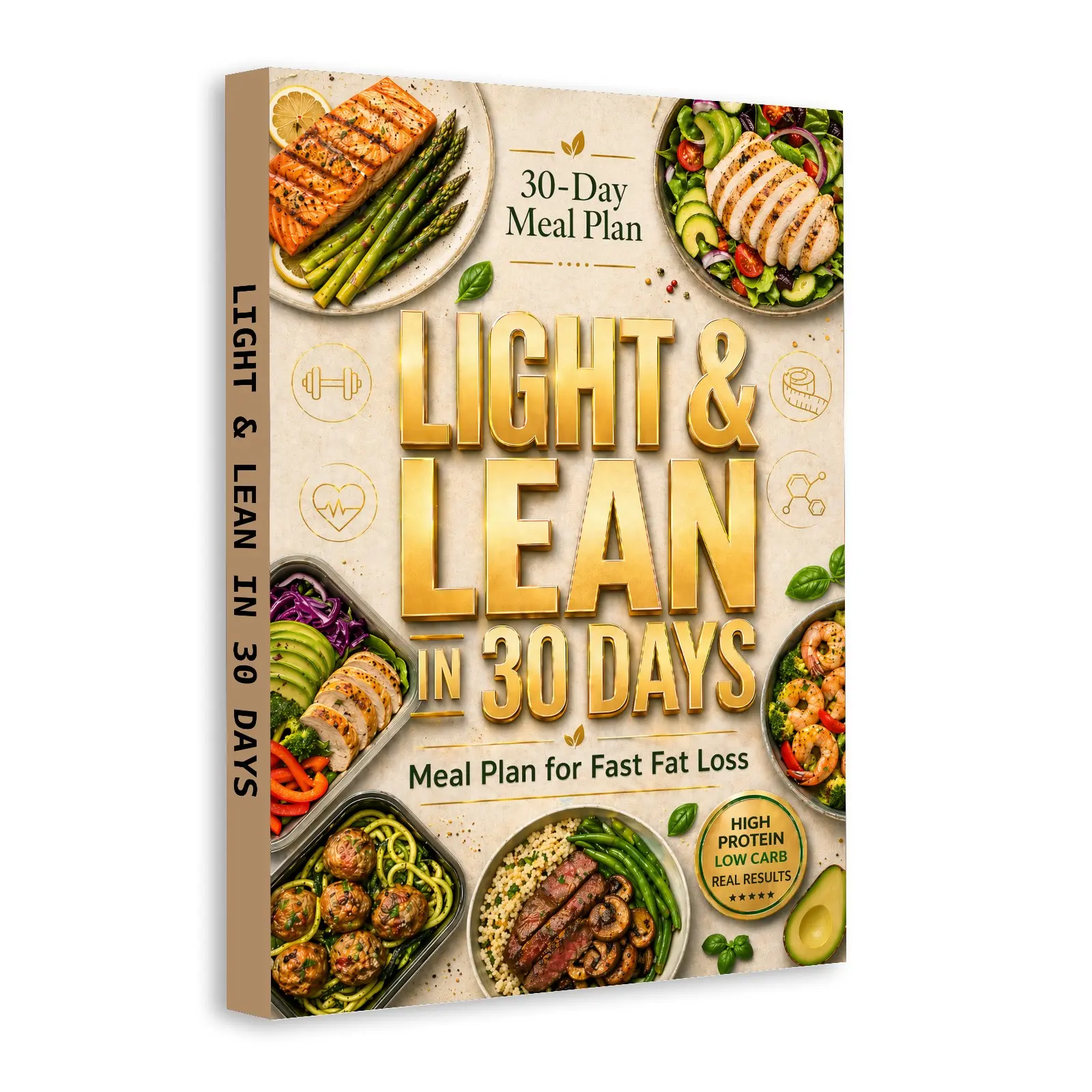 Light and Lean in 30 Days: Healthy Weight Loss Meal Plan for Adults, Simple Recipes, Meal Prep, Fat Loss Support, Balanced Eating, Energy and Everyday Wellness