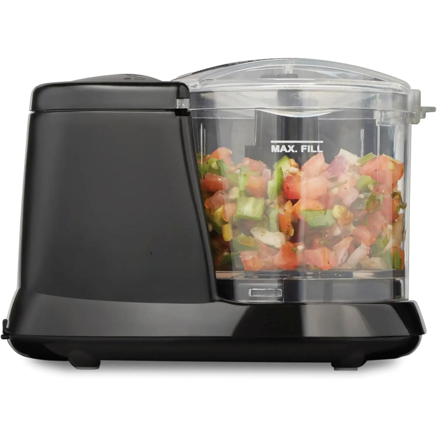 Durable Electric Vegetable Chopper & Mini Food Processor, 1.5 Cup Black, for Cutting Vegetables, Puree & Emulsifying Tasks, Cut Vegetables