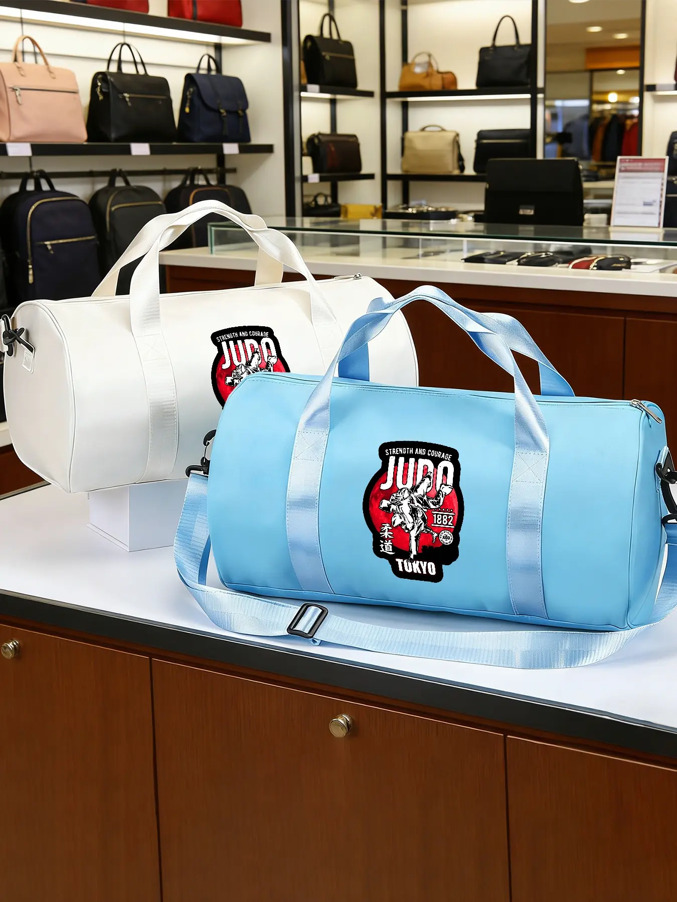 Judo Pattern Crossbody Bag, Daily‑use Sports Shoulder Bag and Basketball Bag. Suitable for Daily Sports and Commuting. Durable with Large Capacity, Adjustable Shoulder Strap, A Fashionable Item and An Ideal Gift.