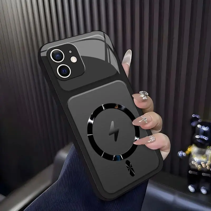 Compatible with iPhone 11 | Shockproof Protective Cover, Gloss Lightning Bolt Design & Built-in Precision Magnet Ring HNL0001