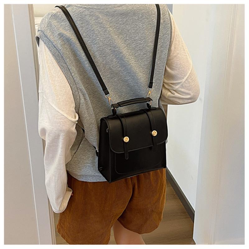 Large Capacity Simple Temperament Backpack, Western Style Casual Bag, Women's Bag