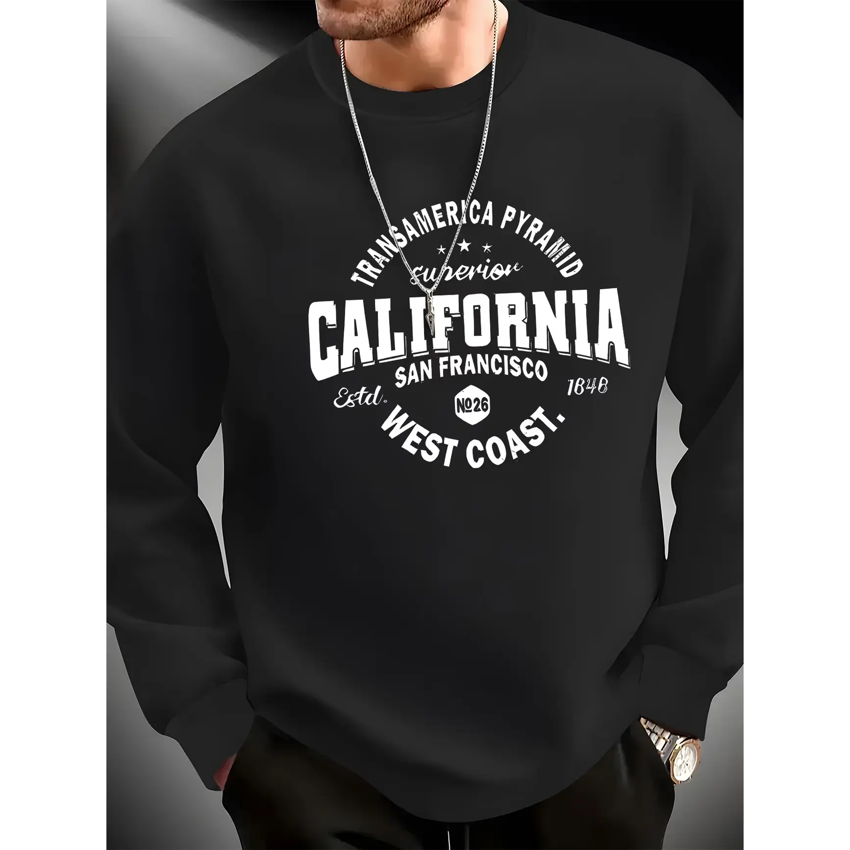 California West Coast San Francisco Graphic Sweatshirt, Oversized Comfort Cotton Outfit, Fashion Cute Top, Valentine Gift for Him Her, Best Holiday Present for Family Friends