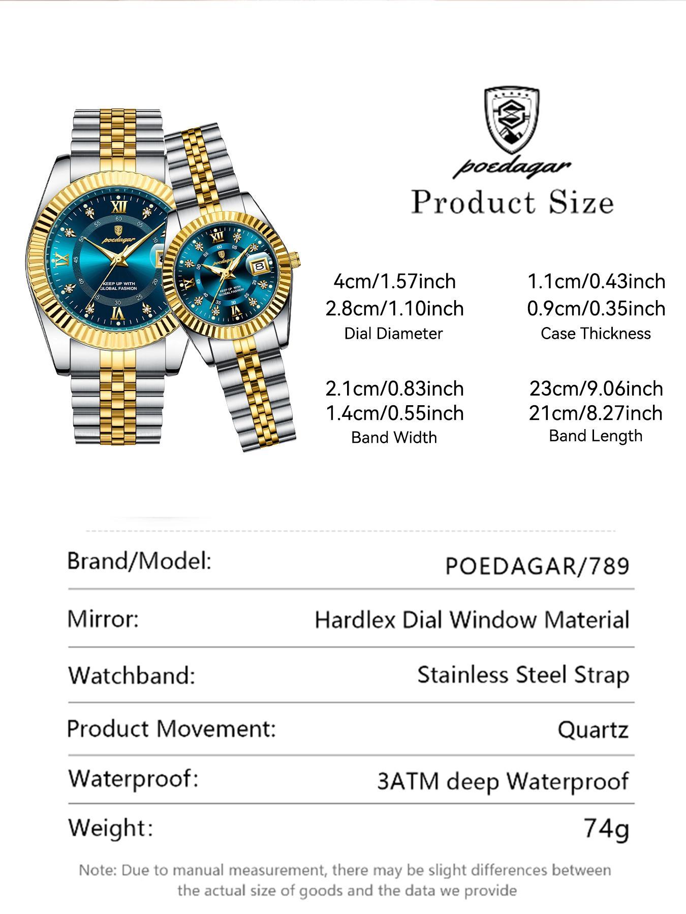 Women's Elegant Round Dial Analog Quartz Watch, Fashionable Luminous Watch for Party, Daily Clothing Decor, Trendy All-match & Exquisite Waterproof Watch for Birthday Gift with Box, Fashionable Watches, Stainless Steel Watch