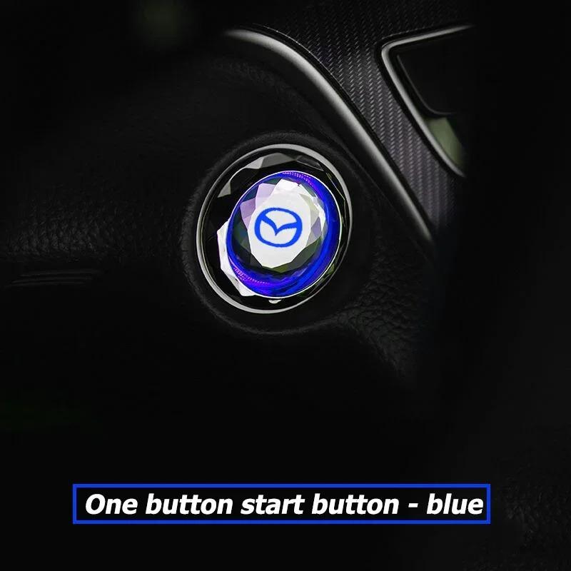 1Pcs car Engine One Button Start Switch Stop Button Cover for Mazda 3 CX3 CX9 CX5 CX8 Mazda6 MX-5 CX30