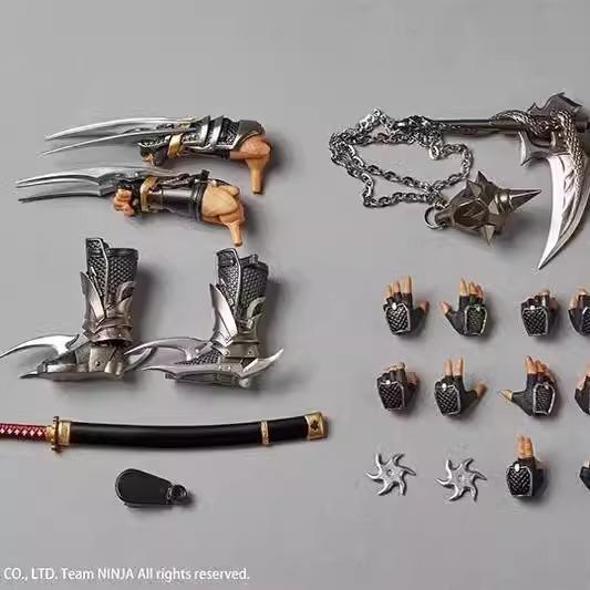 1/12 Kaiyodo Ninja Figure Revoltech Amazing Yamaguchi Anime Figure RYU HAYABUSA Figurine Model Statue Doll Collection Toys Gifts