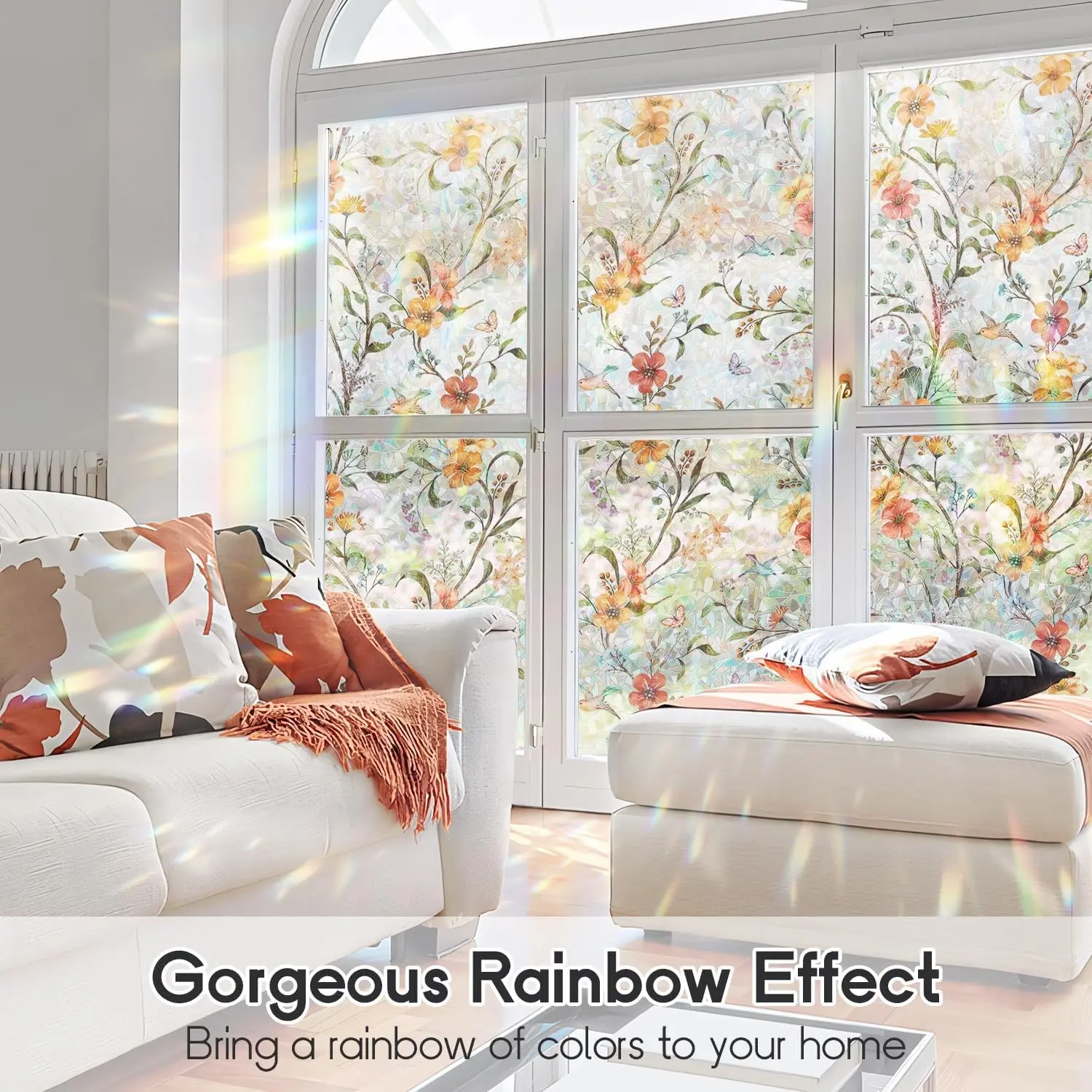 Privacy Window Film, Frosted Glass Sticker, Kitchen Bathroom Shower Divider, Transparent Not Opaque, Anti-Spy Privacy Film, Prevents Glare