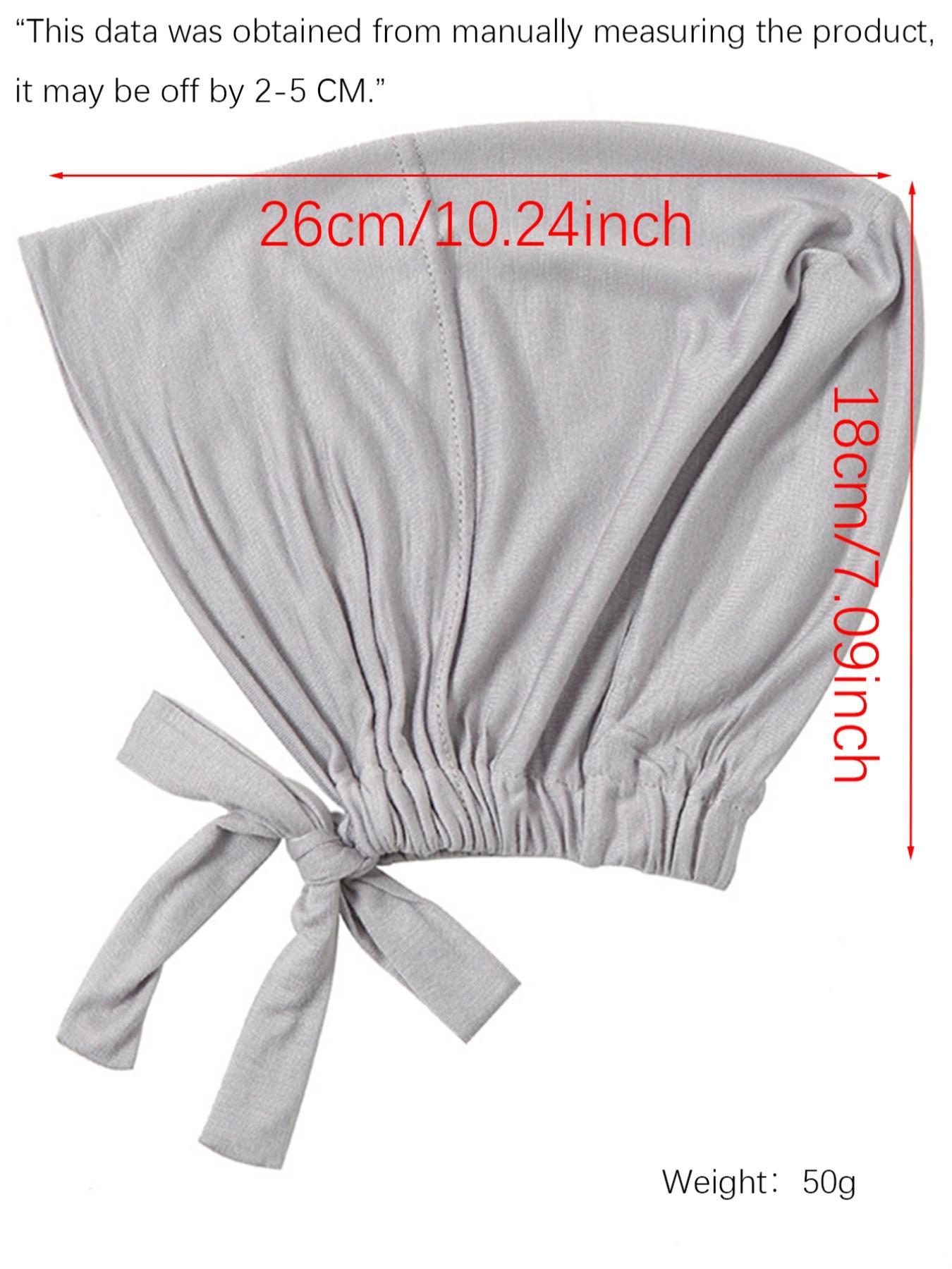 Solid Color Hijab Underscarves, Breathable Comfortable Hijab Undercap, Women's Modest Islamic Clothing Accessories for Daily Wear