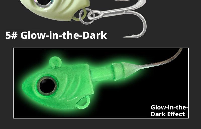 Fishing hook with simulated fish head, heavy-duty lead head hook, UV fish head lead head hook lure, Zhou Shan Hai Ya bionic bait