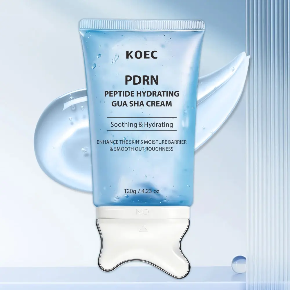 PDRN Peptide Hydrating Gua Sha Cream, Neck Moisturizer For Deep Hydration, Jawline to Décolleté, Nourishing Anti-Aging Neck Cream for Daily, Fine Line Care, Beauty Products