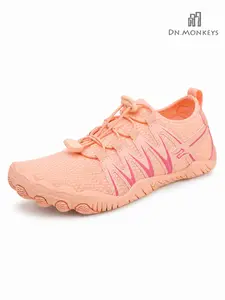 [Dn. Monkeys] Women's Quick Drawstring Barefoot Water Shoes, Wide Toe Five Fingers Anti-Slip Beach Shoes, Quick Dry Breathable Canyoning Shoes