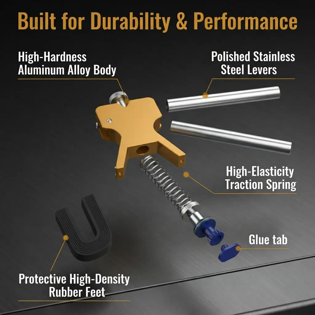 Car dent repair tool set, body sheet metal puller, dent and scratch repair tool kit