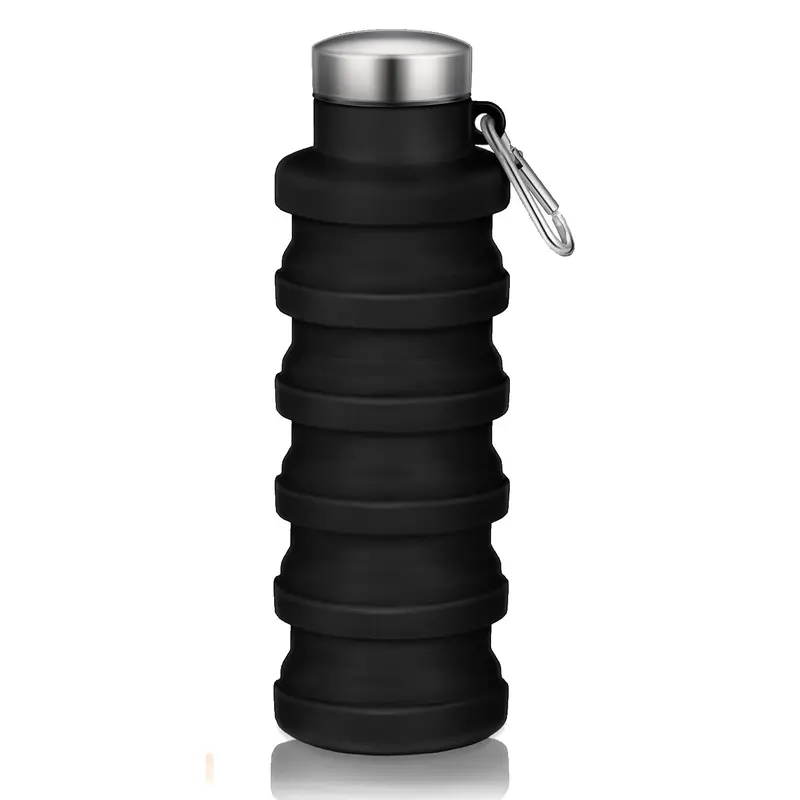 Foldable Silicone Travel Water Bottle, Lightweight Foldable Design, Waterproof Leak-Proof Reusable, Ideal for Camping Hiking Cycling, Sports Drinking Bottle, Hydration Bottle, Traveler Water Bottle