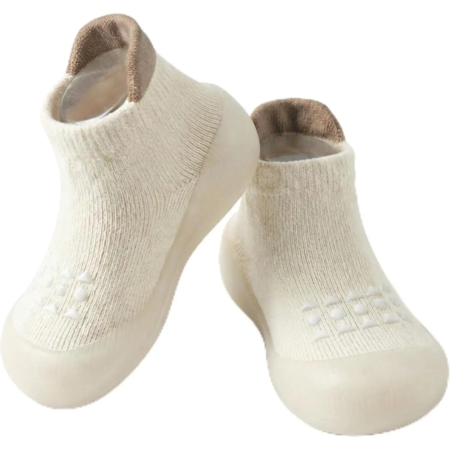 Toddler Sock Shoes, Cute Animal Knit First Walker Slippers with a Non-Slip Soft Rubber Sole for Baby Infant Boys & Girls, 12-18 Months Toddler, 2 - 3 Years
