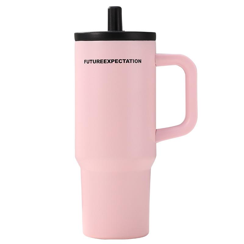 316 Stainless Steel Insulated Cup With Large Capacity For Outdoor, Car, And Office Use, Straw Cup With Convenient Handle For Keeping Drinks Cold Or Hot, Essential For Home Use