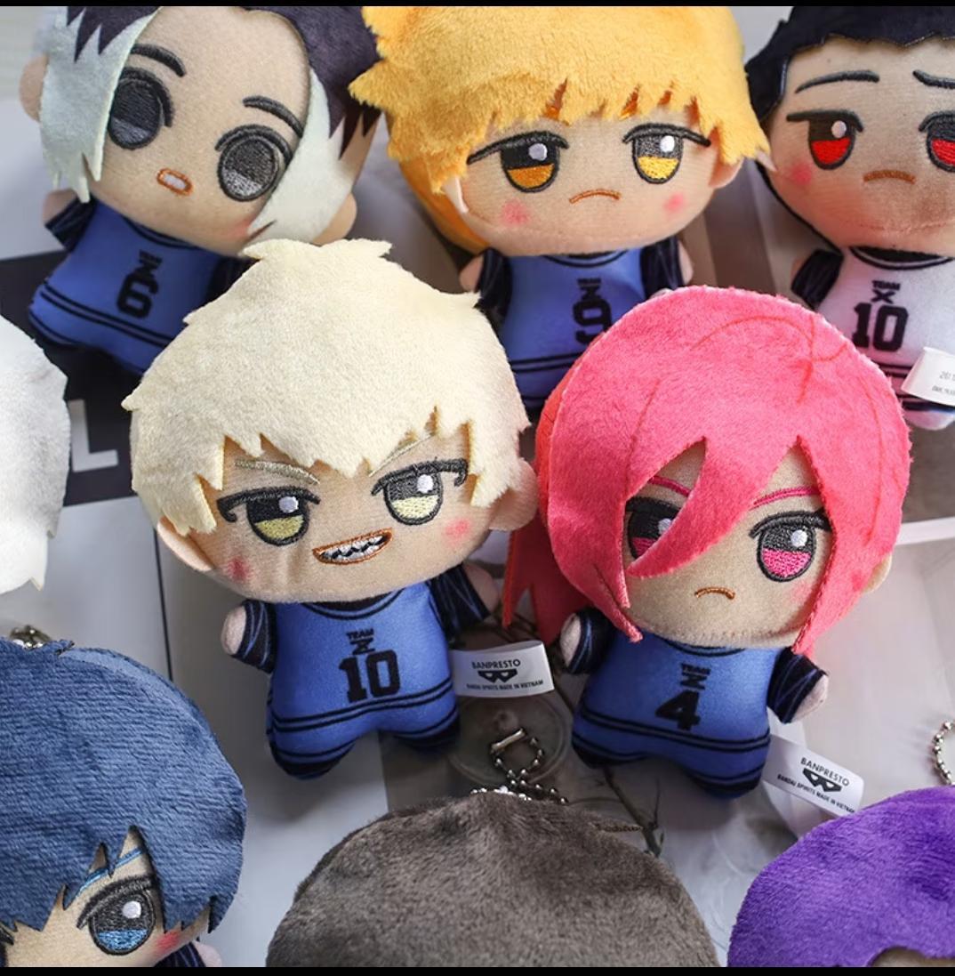 10cm BLUE LOCK Hiori Isagi Yoichi Nagi Seishiro Mikage Plush Doll Fluffy Maumet Plush Pendant Puppet Keychain Keyring Charm Gift