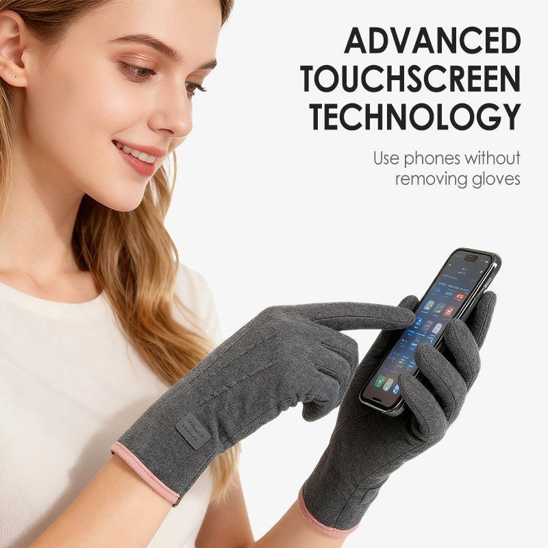 Windproof Warm Gloves with Touchscreen & Anti-Slip Grip - Thermal Insulation, Durable Weather-Resistant, Five-Finger Separate Style for Men and Women